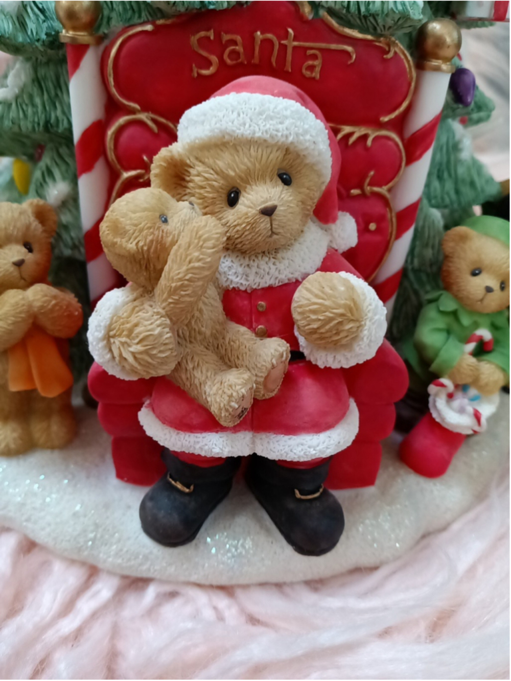 Cherished Teddies Lighted Christmas Tree Plays Tune We Wish You Merry Christmas - Picture 2 of 16